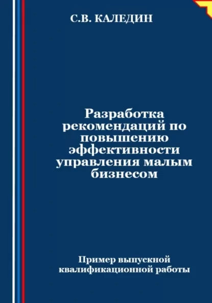 Разработка рекомендаций по повышению эффективности управления малым бизнесом